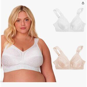 Playtex Women's 18 Hour Comfort-Strap Wireless Bra, 2-Pack